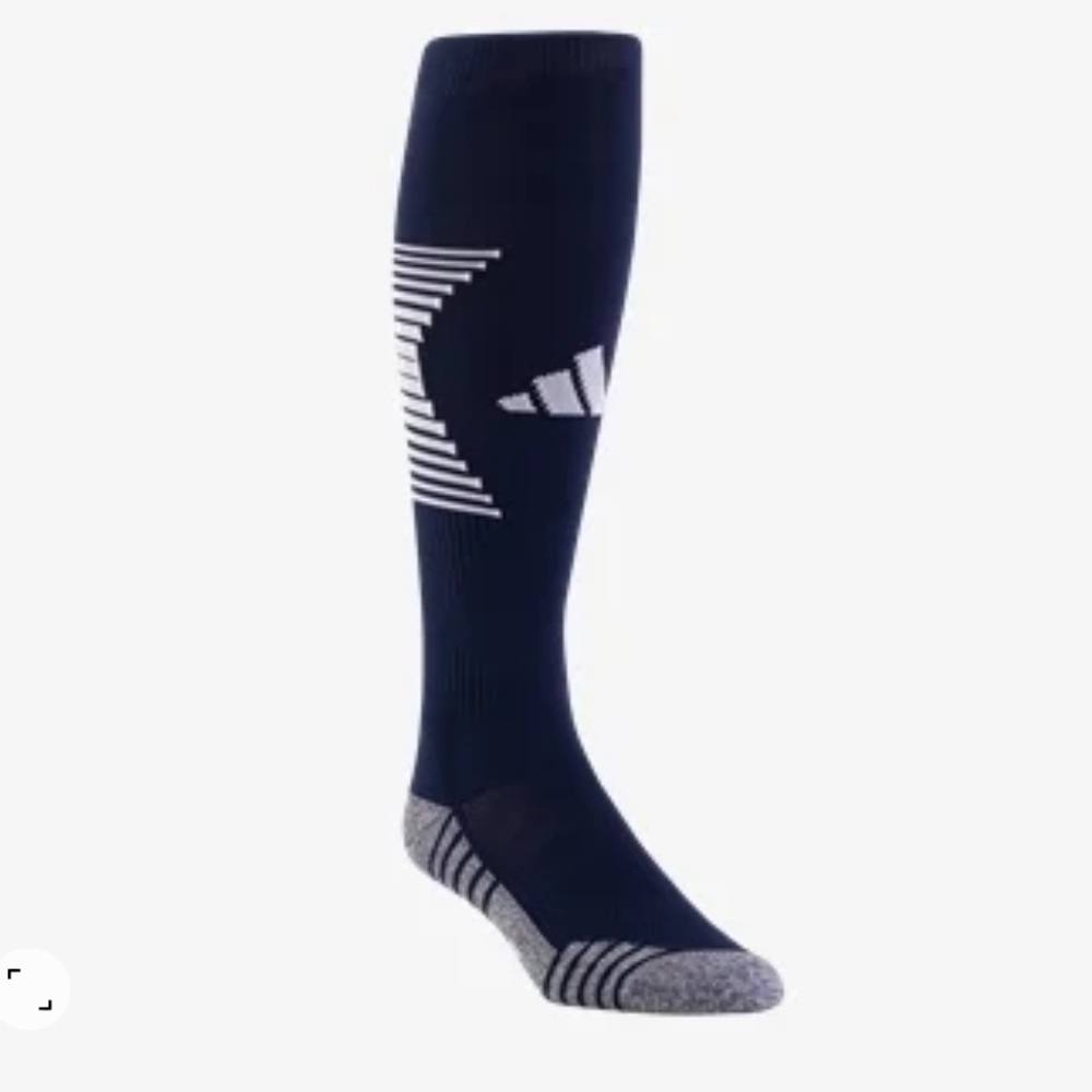Adidas Navy and White Soccer Socks Medium